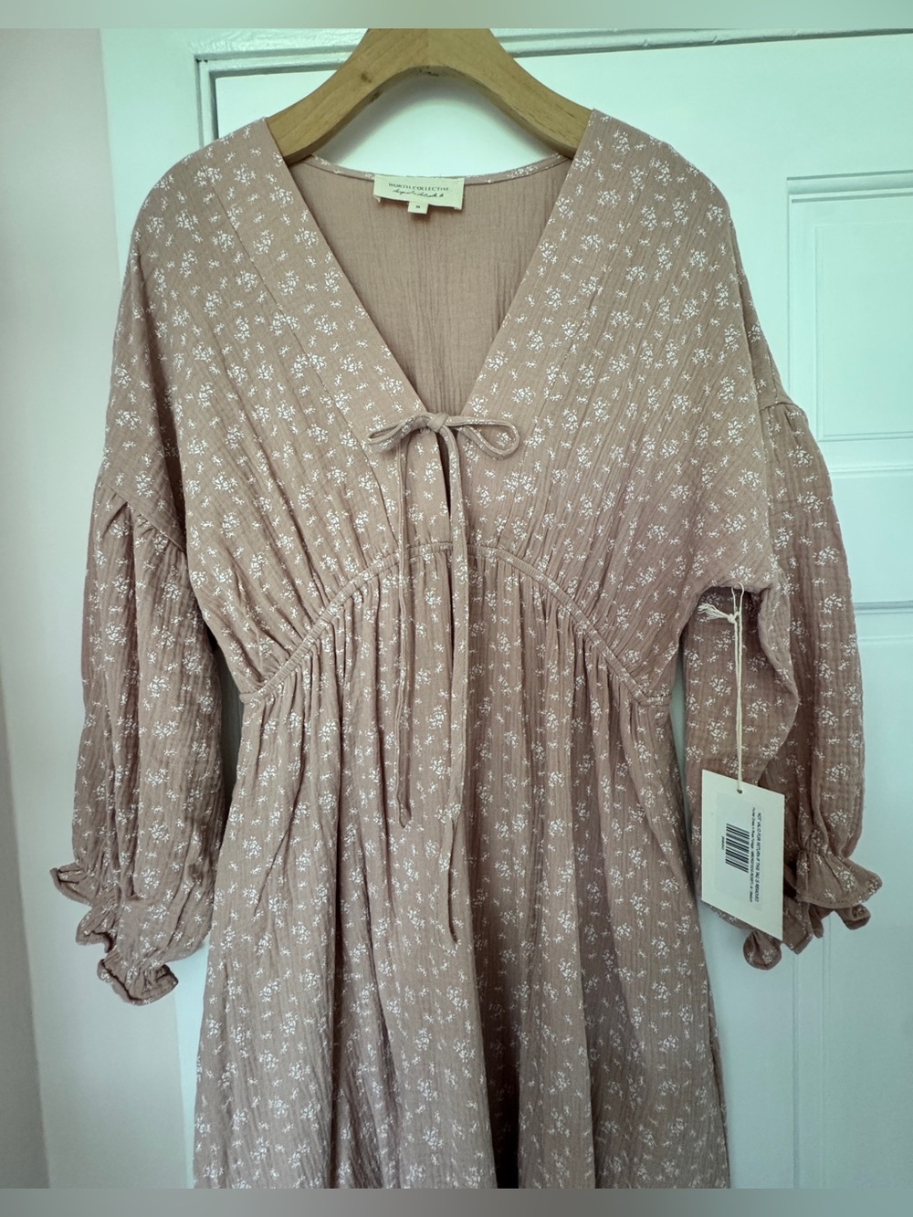 NWT, Worth Collective 100% Cotton Dress, M, Rose Foliage - Picture 11 of 17